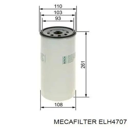 Купити ELH4707 Mecafilter Фільтр очищення масла відцентровий