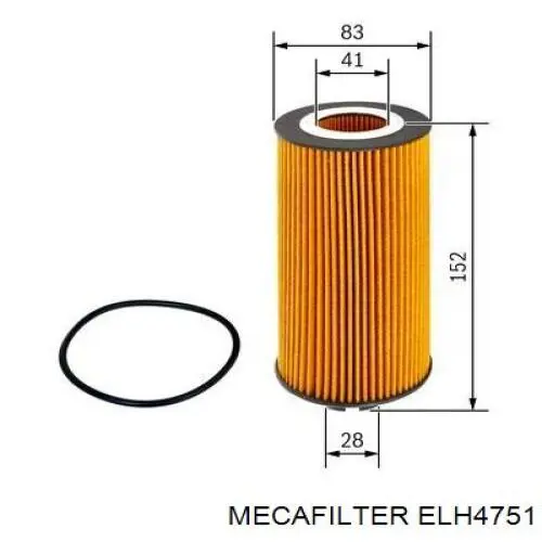 Купити ELH4751 Mecafilter Фільтр очищення масла відцентровий
