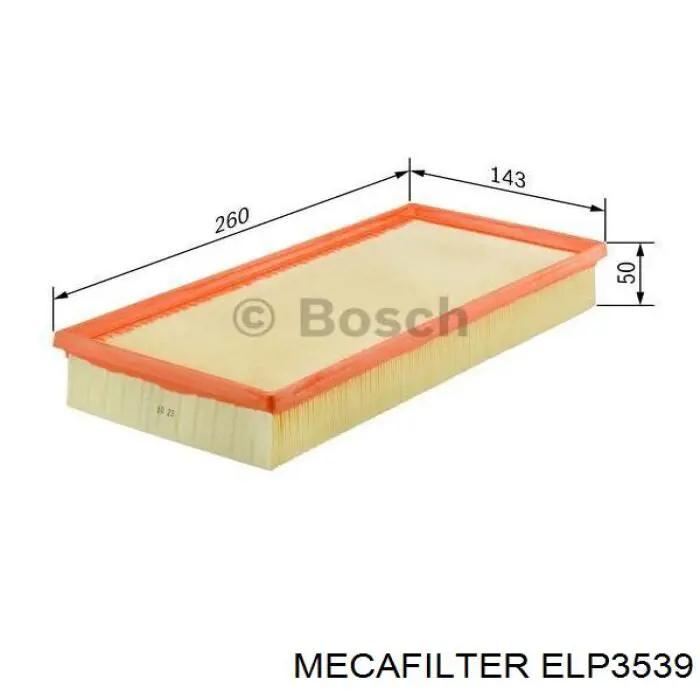 ELP3539 Mecafilter фільтр повітряний