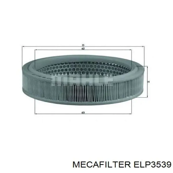 Повітряний фільтр ELP3539 Mecafilter