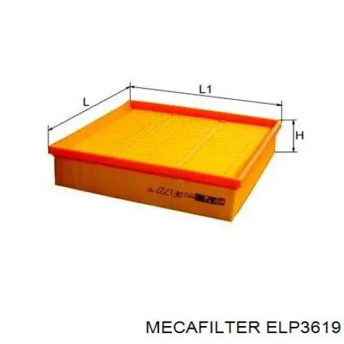 Елемент повітряного фільтра Mecafilter ELP3619 ціна, від 5.33 USD
