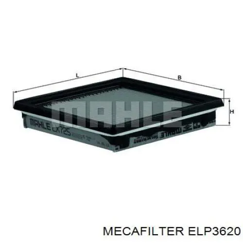 Повітряний фільтр ELP3620 Mecafilter