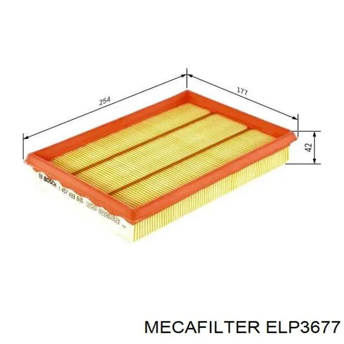 Елемент повітряного фільтра Mecafilter ELP3677 ціна, від 4.85 USD
