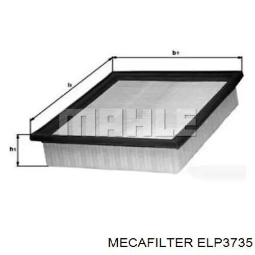 ELP3735 Mecafilter Повітряний фільтр двигуна