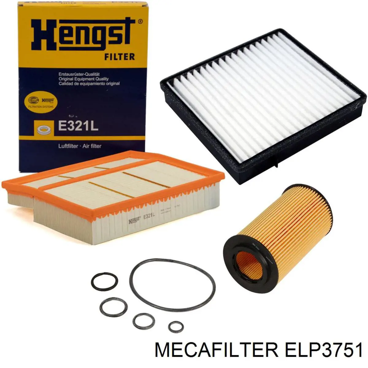 ELP3751 Mecafilter Повітряний фільтр двигуна