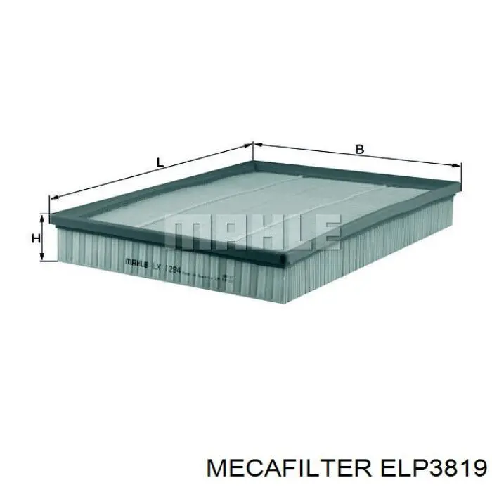 ELP3819 Mecafilter Повітряний фільтр двигуна