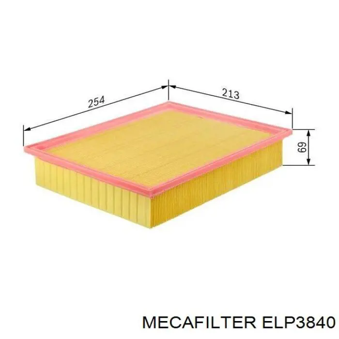 Фільтр повітряний ELP3840 Mecafilter