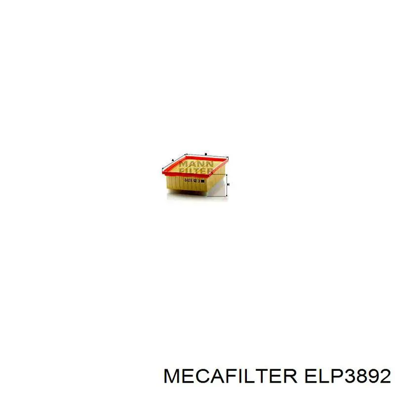 Фільтр повітряний Mecafilter ELP3892