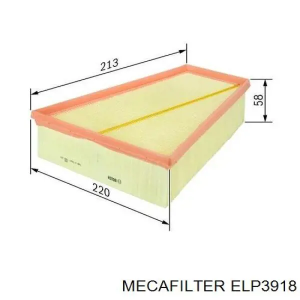 Купити ELP3918 Mecafilter Автомобільний фільтр повітря