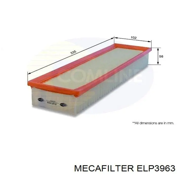 Повітряний фільтр ELP3963 Mecafilter