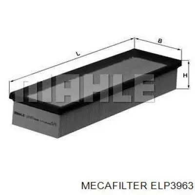 ELP3963 Mecafilter Повітряний фільтр двигуна
