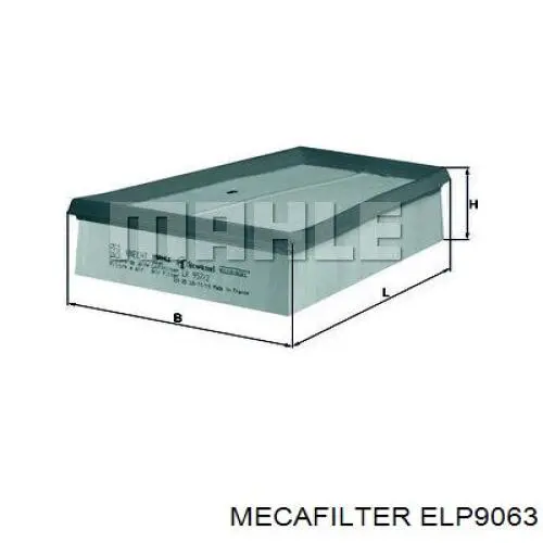 Елемент повітряного фільтра Mecafilter ELP9063 ціна, від 6.59 USD