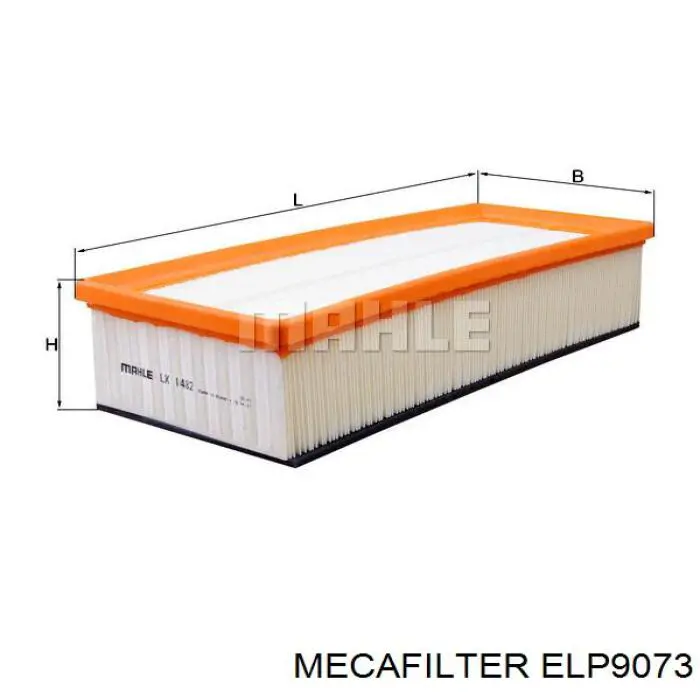 ELP9073 Mecafilter Повітряний фільтр двигуна