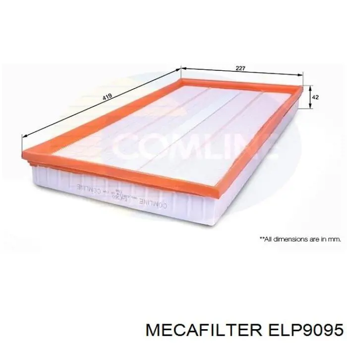 Елемент повітряного фільтра Mecafilter ELP9095 ціна, від 9.21 USD