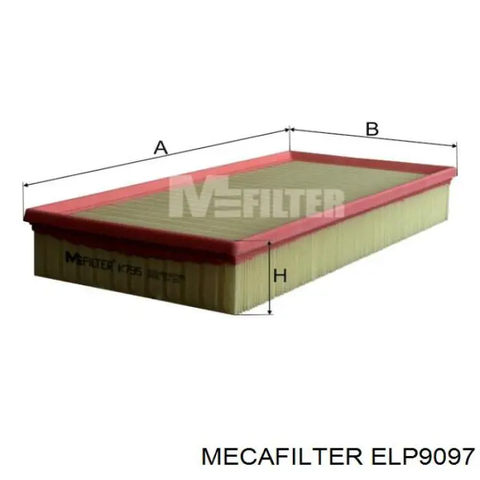 Фільтр повітряний ELP9097 Mecafilter