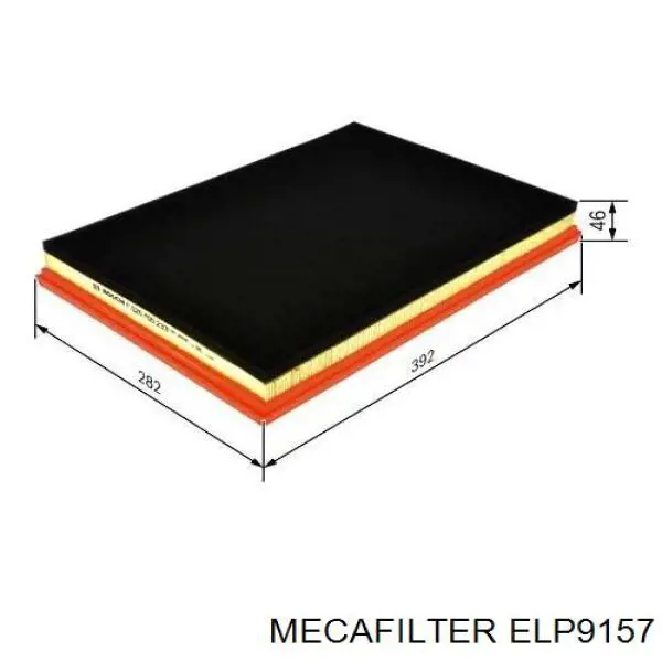 Елемент повітряного фільтра Mecafilter ELP9157 ціна, від 17.67 USD