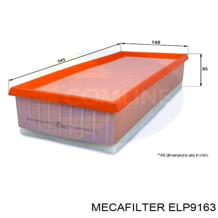 Елемент повітряного фільтра Mecafilter ELP9163 ціна, від 7.55 USD