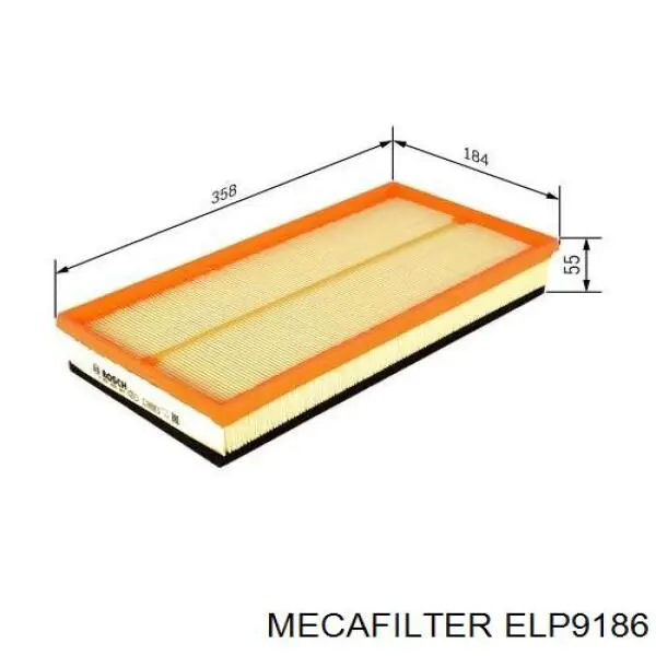 ELP9186 Mecafilter фільтр повітряний