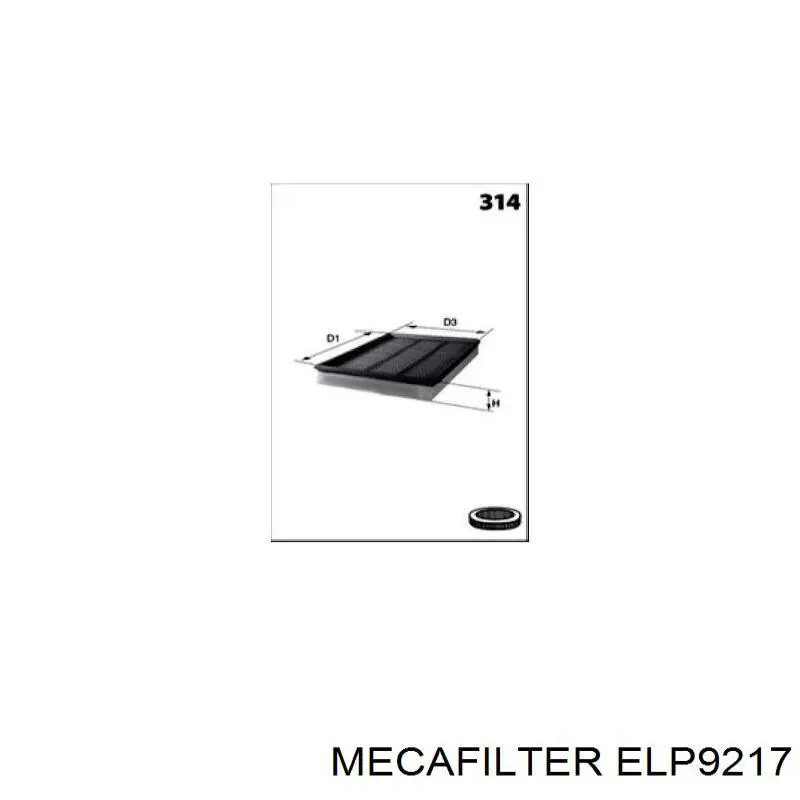 ELP9217 Mecafilter фільтр повітряний