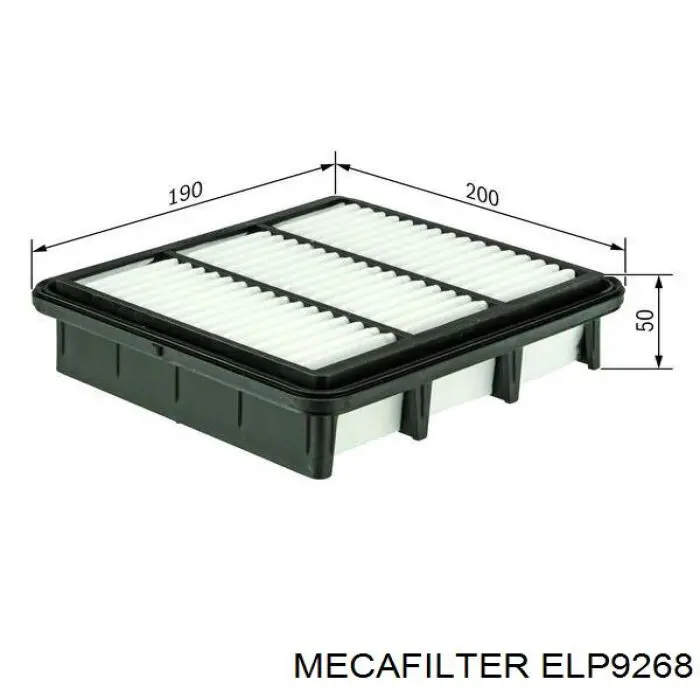 ELP9268 Mecafilter Повітряний фільтр двигуна