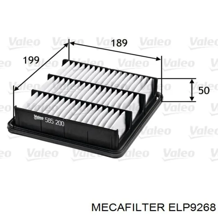 Елемент повітряного фільтра Mecafilter ELP9268 ціна, від 5.54 USD