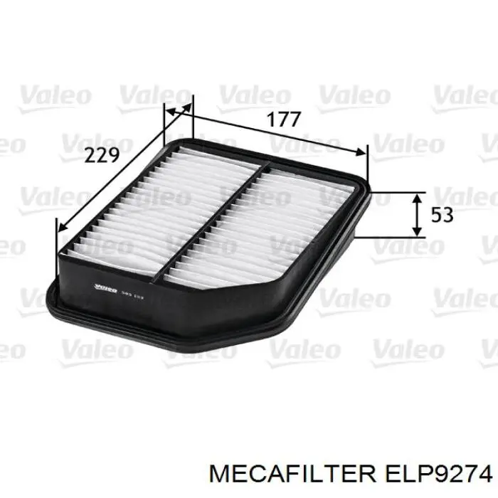 ELP9274 Mecafilter Повітряний фільтр двигуна