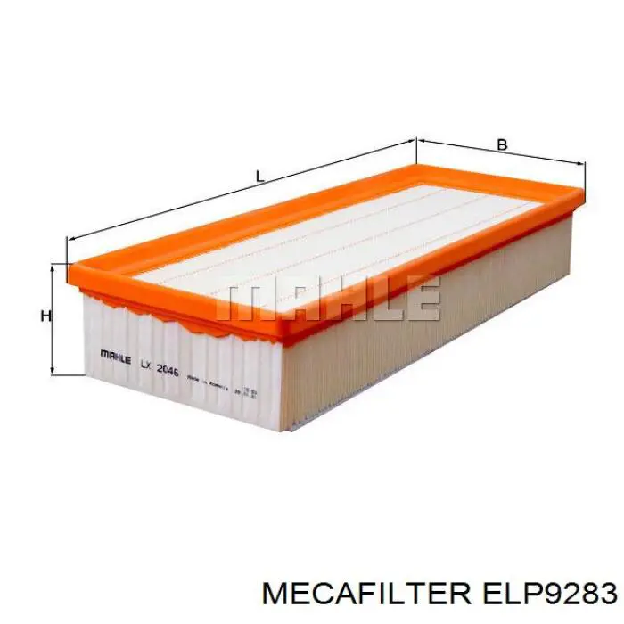 ELP9283 Mecafilter Повітряний фільтр двигуна