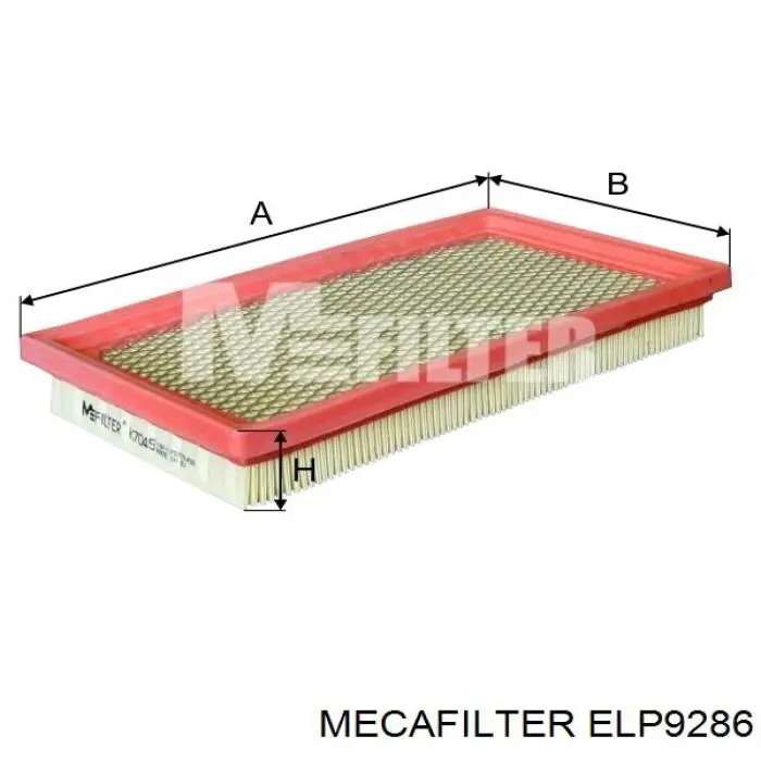 Елемент повітряного фільтра Mecafilter ELP9286 ціна, від 5.28 USD