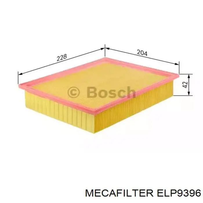 Повітряний фільтр ELP9396 Mecafilter