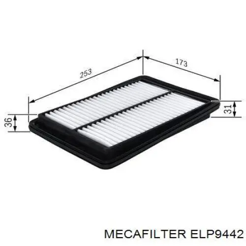 Купити ELP9442 Mecafilter Автомобільний фільтр повітря