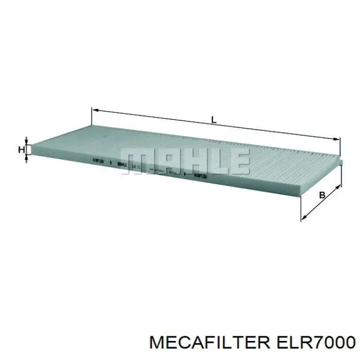 Купити ELR7000 Mecafilter Фільтр салону вугільний