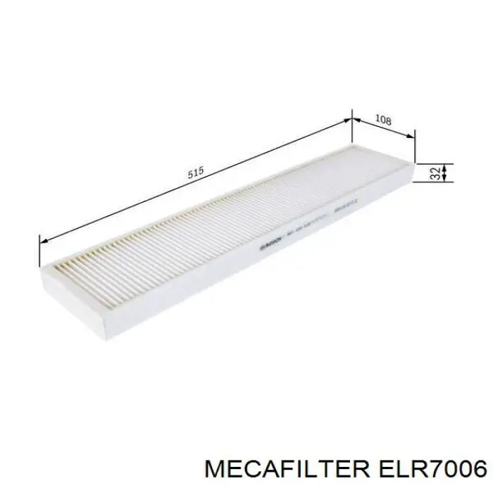 ELR7006 Mecafilter фільтр салону