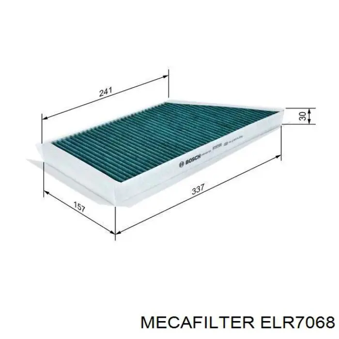 Купити ELR7068 Mecafilter Фільтр салону вугільний