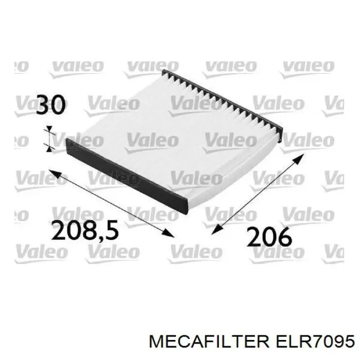 ELR7095 Mecafilter фільтр салону