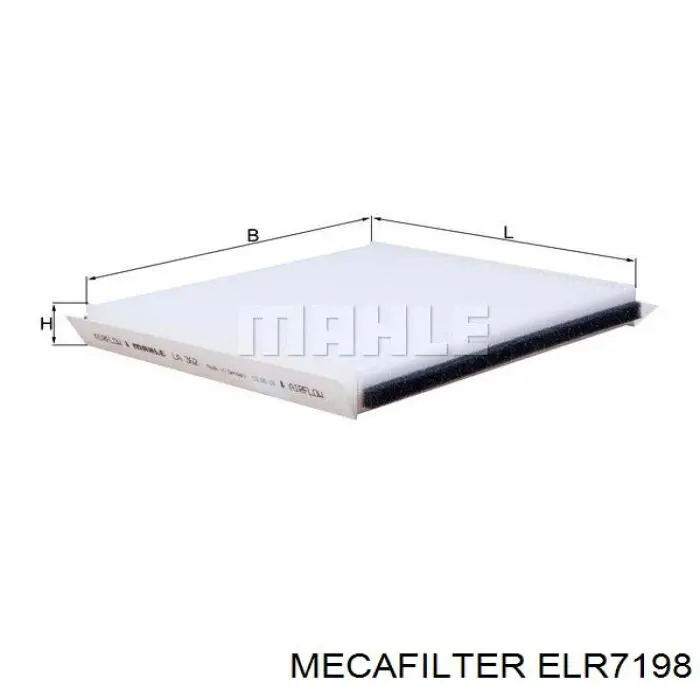 Фільтр повітряний обігрівача Mecafilter ELR7198 ціна, від 4.63 USD