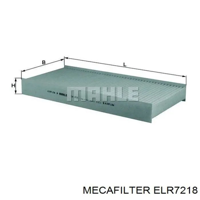 Фільтр салону ELR7218 Mecafilter