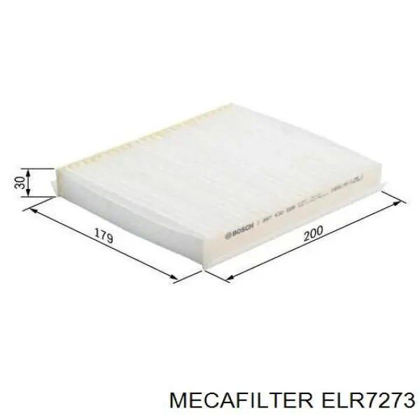 Повітряний фільтр салону Mecafilter ELR7273