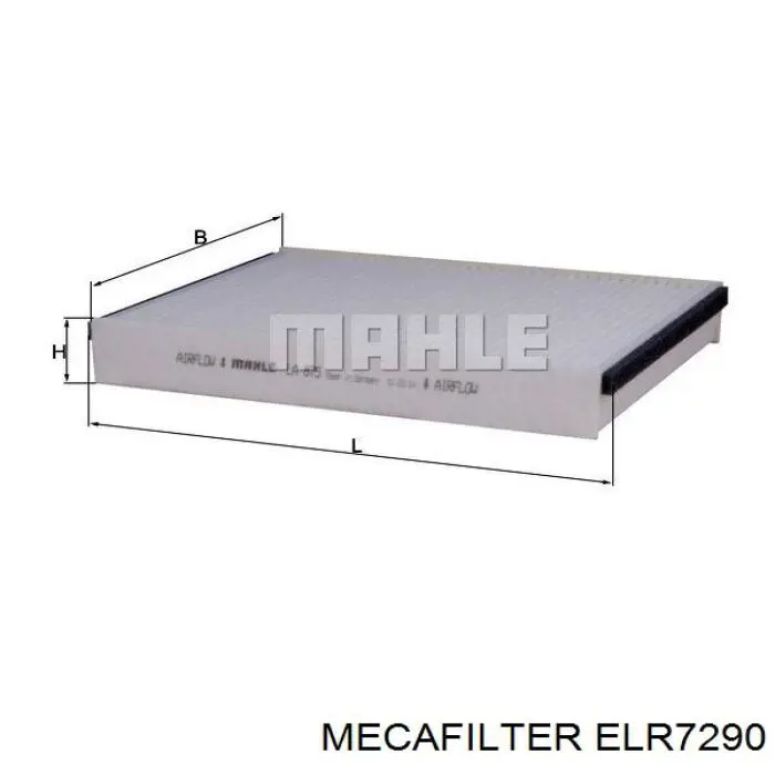 ELR7290 Mecafilter фільтр салону