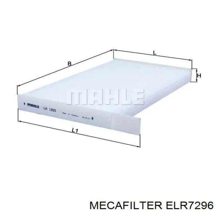 Фільтр повітряний обігрівача Mecafilter ELR7296 ціна, від 3.37 USD
