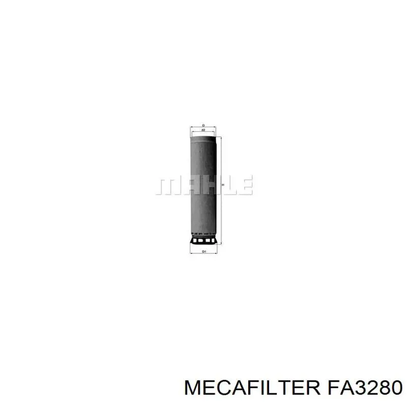 FA3280 Mecafilter Повітряний фільтр двигуна