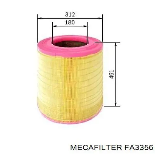 Купити FA3356 Mecafilter Автомобільний фільтр повітря