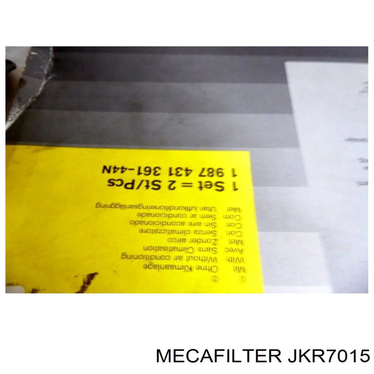 Повітряний фільтр салону Mecafilter JKR7015