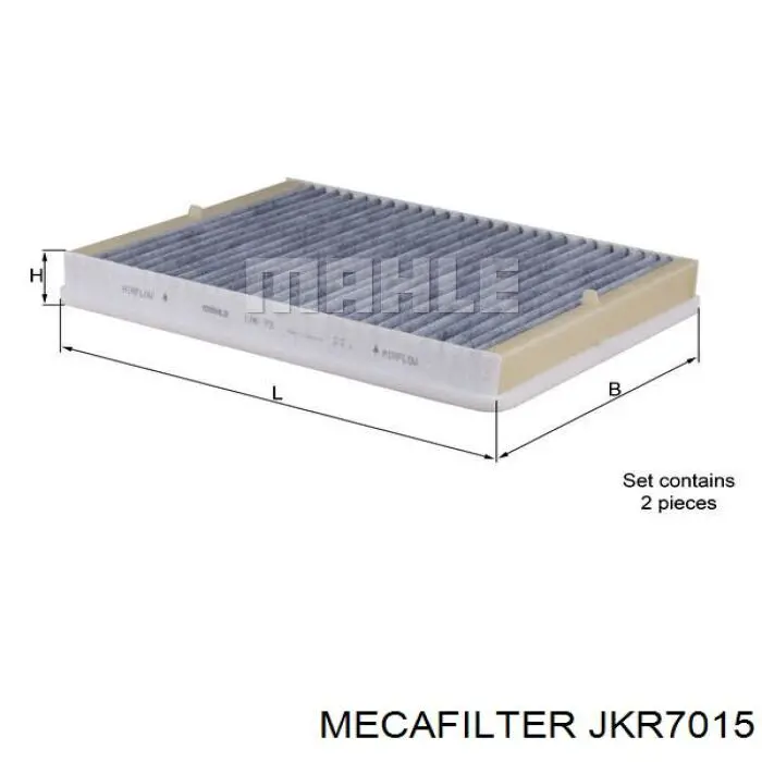 JKR7015 Mecafilter Внутрішньосалонний фільтр