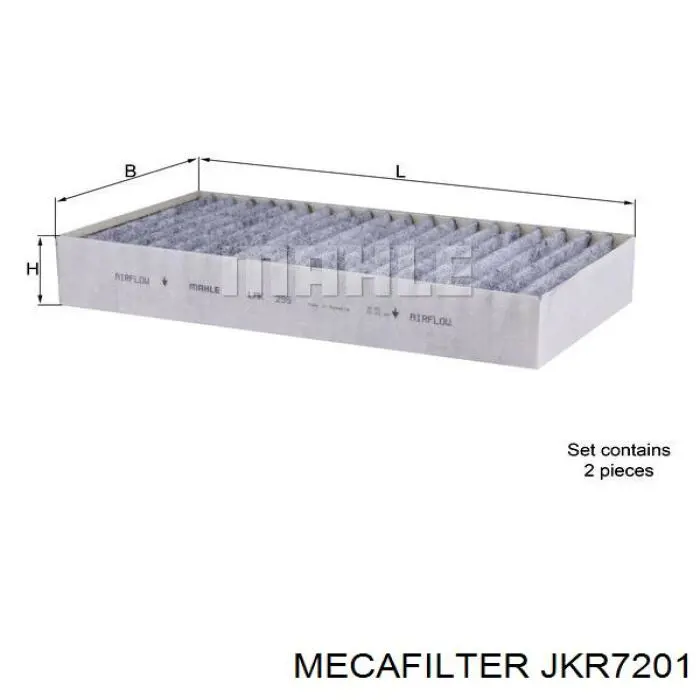 Фільтр салону JKR7201 Mecafilter