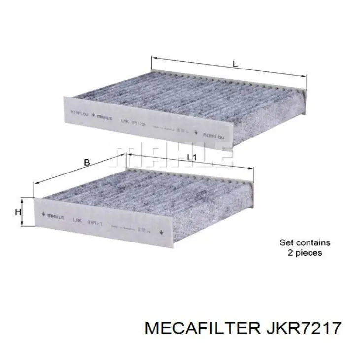 Фільтр повітряний обігрівача Mecafilter JKR7217 ціна, від 11.15 USD