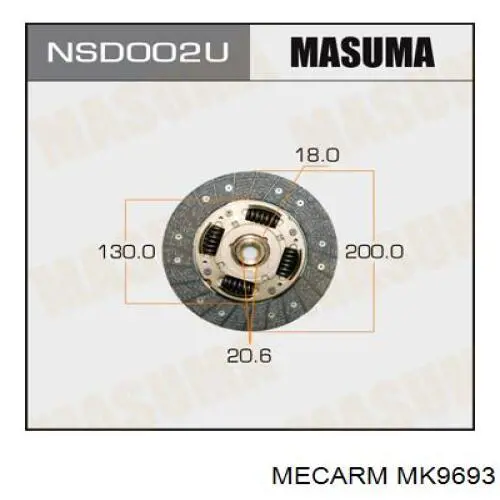 MK9693 Mecarm комплект зчеплення (3 частини)