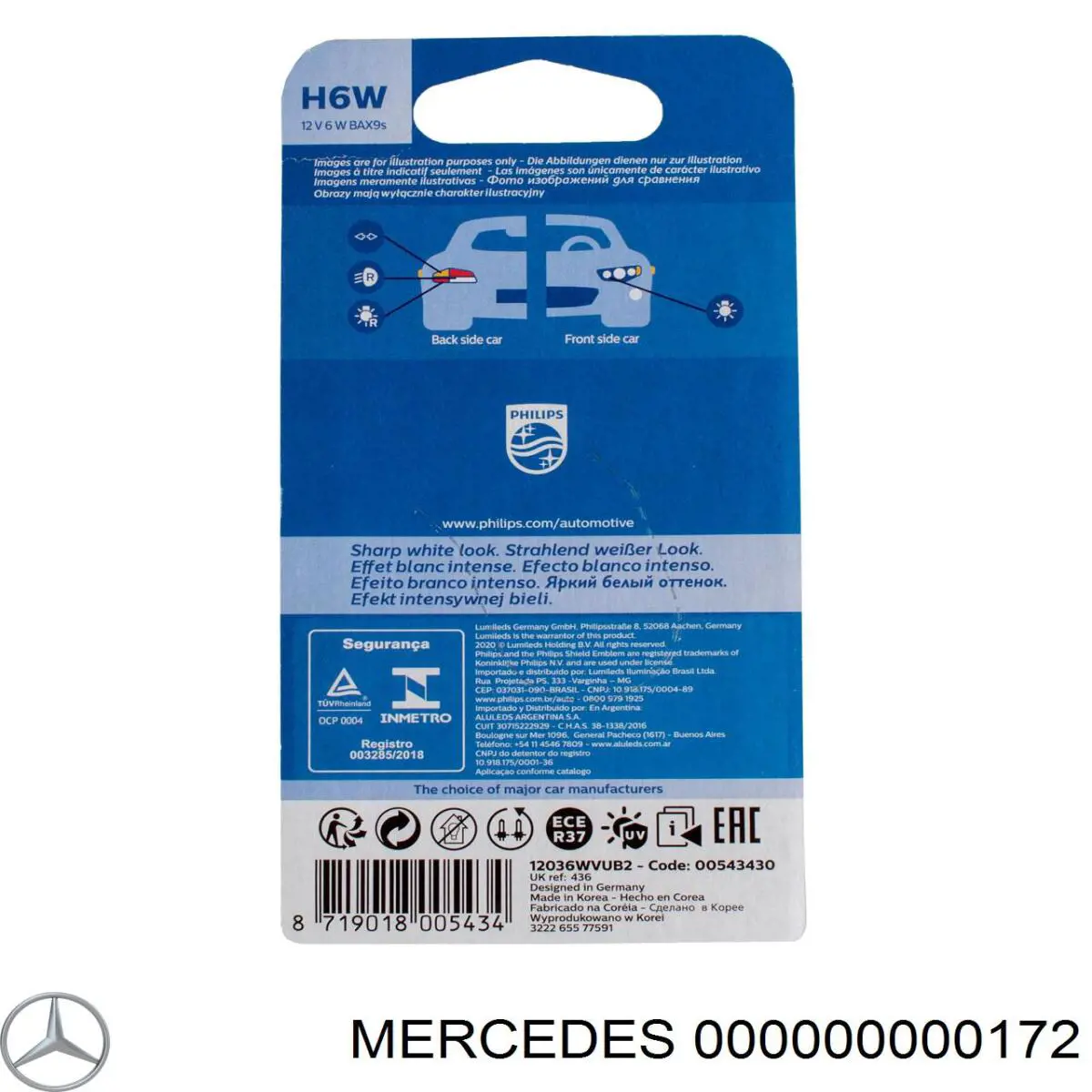 Купити 000000000172 Mercedes Лампочки