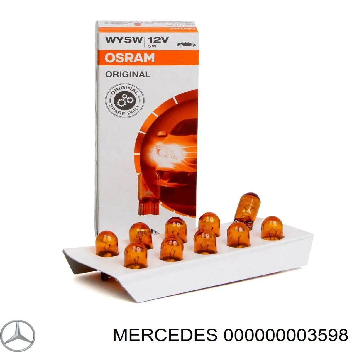 Лампочка переднього габариту Mercedes 000000003598 ціна, від 0.45 USD