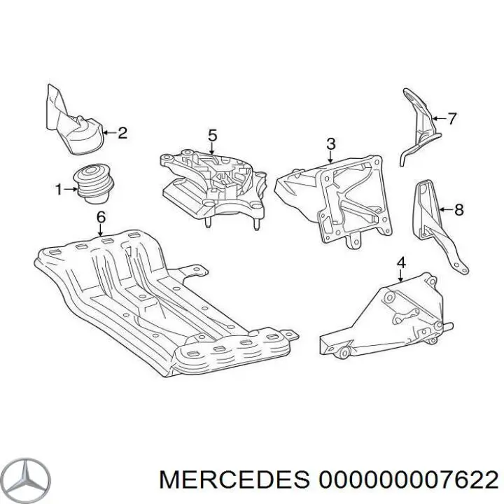  Mercedes N000000007622 ціна, від 39.26 USD