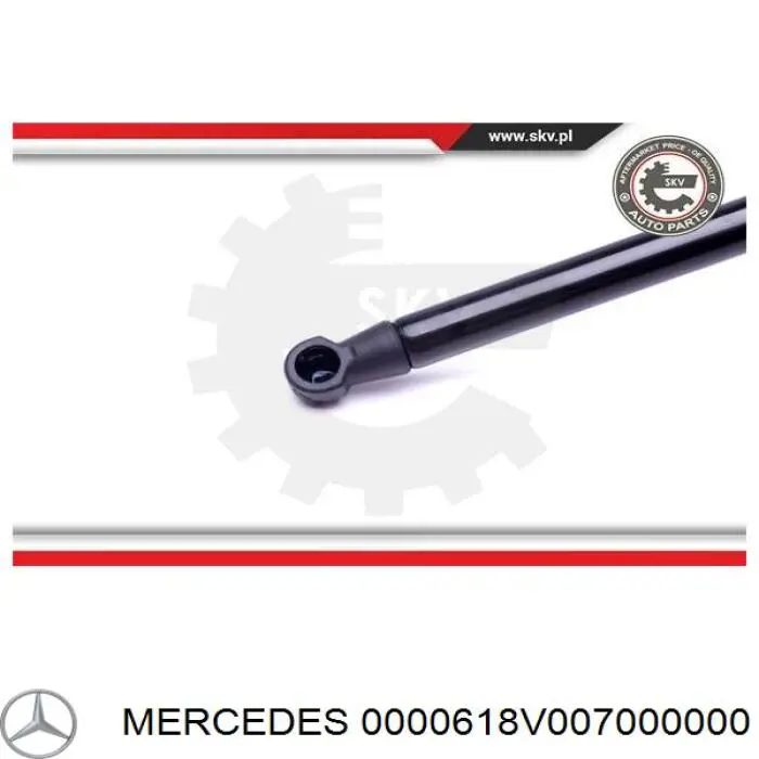 0000618V007000000 Mercedes Амортизатор кришки багажника / двері 3/5-ї задньої